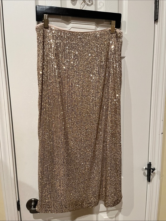 ON 34th Dresses & Skirts - ON 34th Gold Sequined Midi Skirt